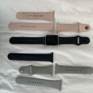 Apple Watch Series 3 with three bands